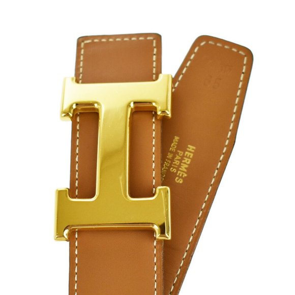 HERMES H Logo Constance Reversible H Buckle Belt Leather # 65 Black BN 82ML583 main image 8